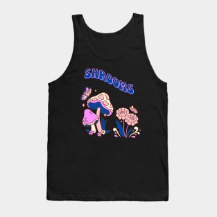 Shrooms Retro Mushroom design Tank Top